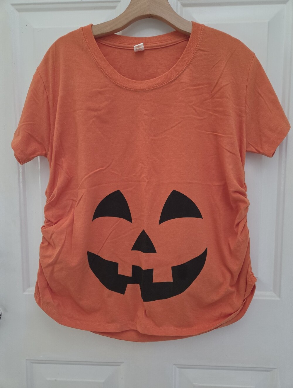 Jack-o-lantern Pumpkin Halloween Maternity Shirt